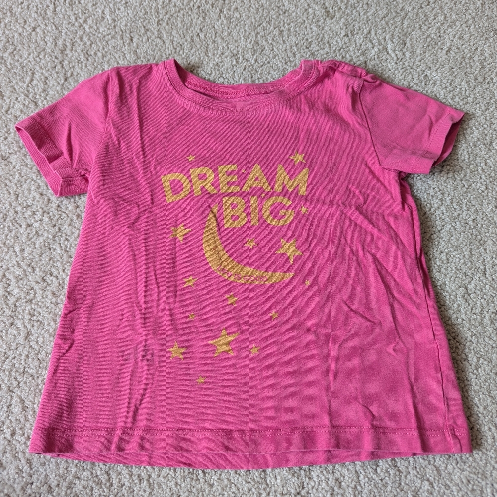 Life Is Us Good Pink T-Shirt with Dream Big Graphic Size 4T
